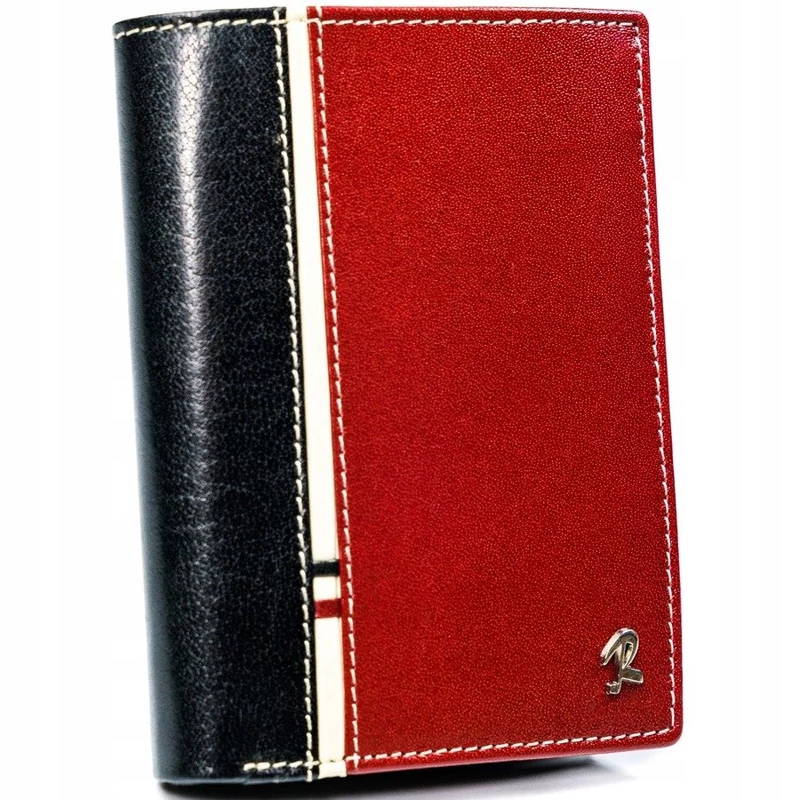 Férfi Bőr Pénztárca 331-Rba-D Black-Red