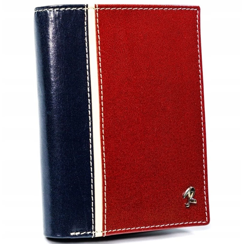 Férfi Bőr Pénztárca 331-Rba-D Navy-Red