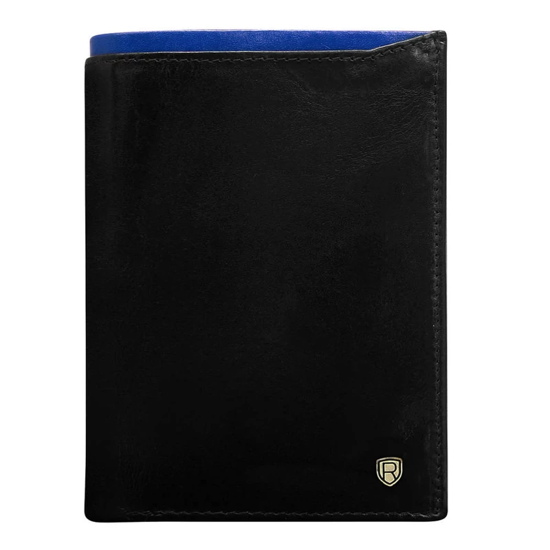 Férfi Bőr Pénztárca N4-Rvt-6887 Black+Navy