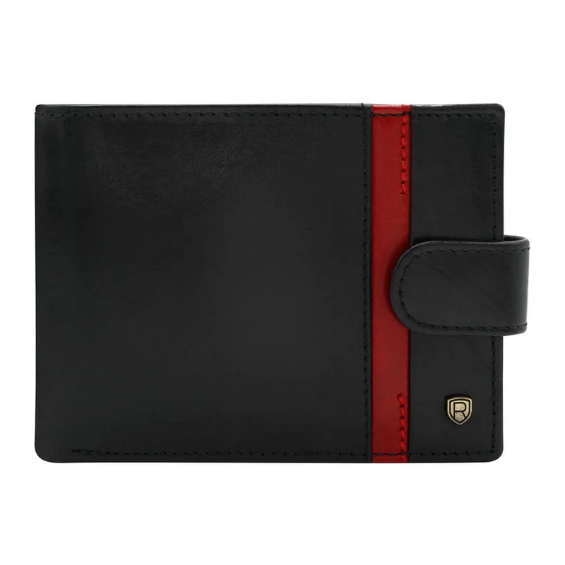 Férfi Bőr Pénztárca N61L-Rvtp-3043 Black-Red