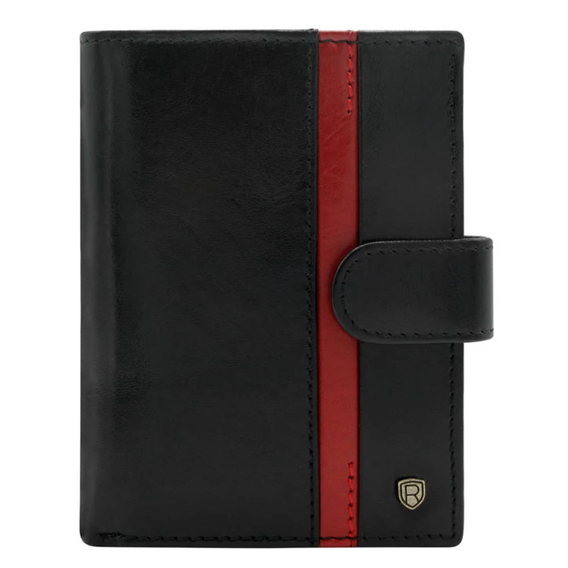 Férfi Bőr Pénztárca N62L-Rvtp-3067 Black-Red