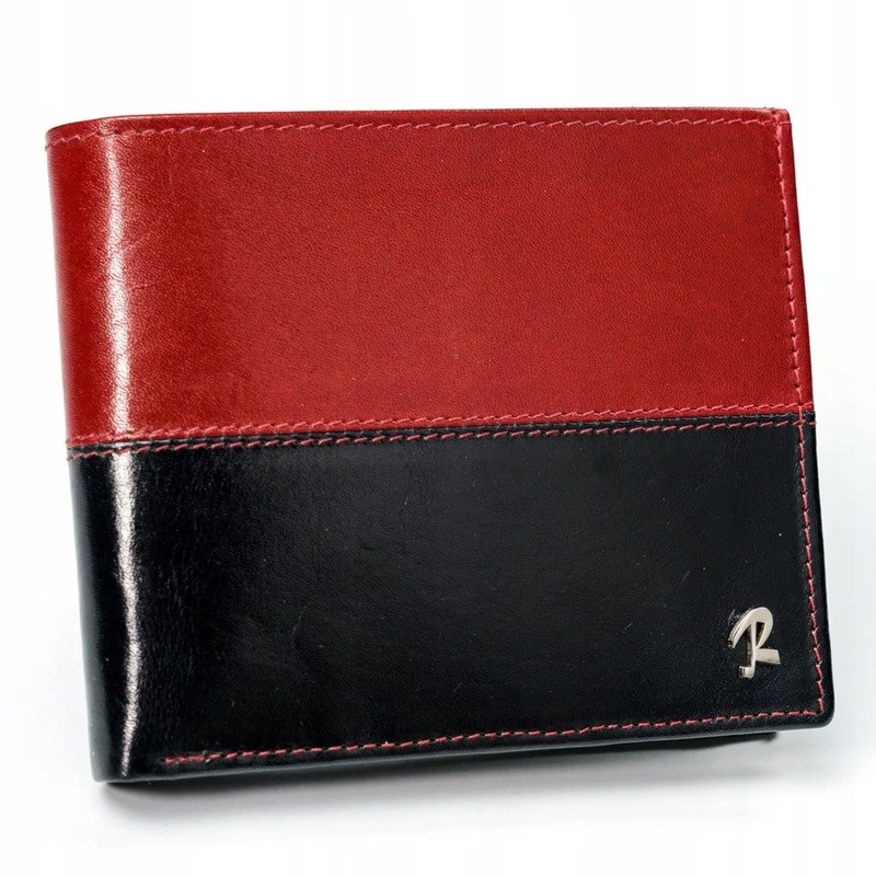 Férfi Bőr Pénztárca N992-Vt2  Black-Red