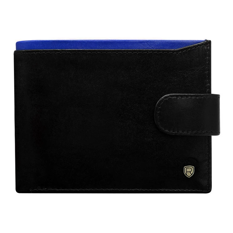 Férfi Bőr Pénztárca N992L-Rvt-6948 Black+Navy