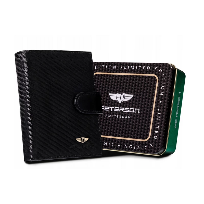 Peterson Férfi Bőr  Pénztárca Ptn 303Z-Ca-6587 Black