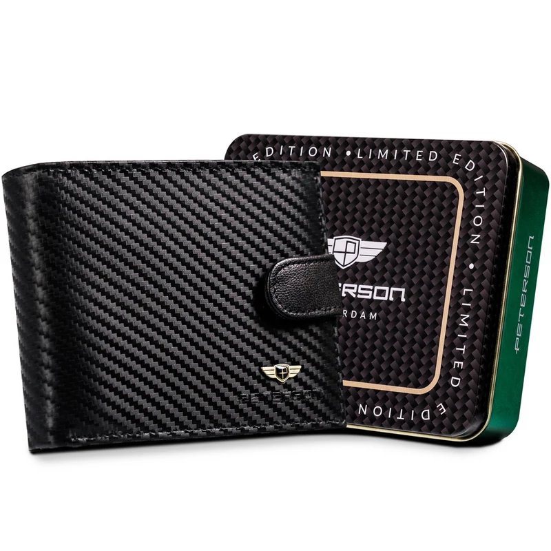 Peterson Férfi Bőr  Pénztárca Ptn 304Z-Ca-6549 Black