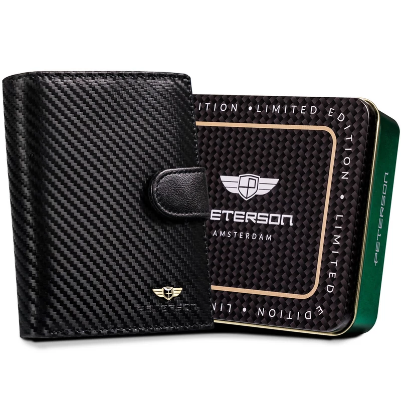 Peterson Férfi Bőr  Pénztárca Ptn 317Z-Ca-6563 Black