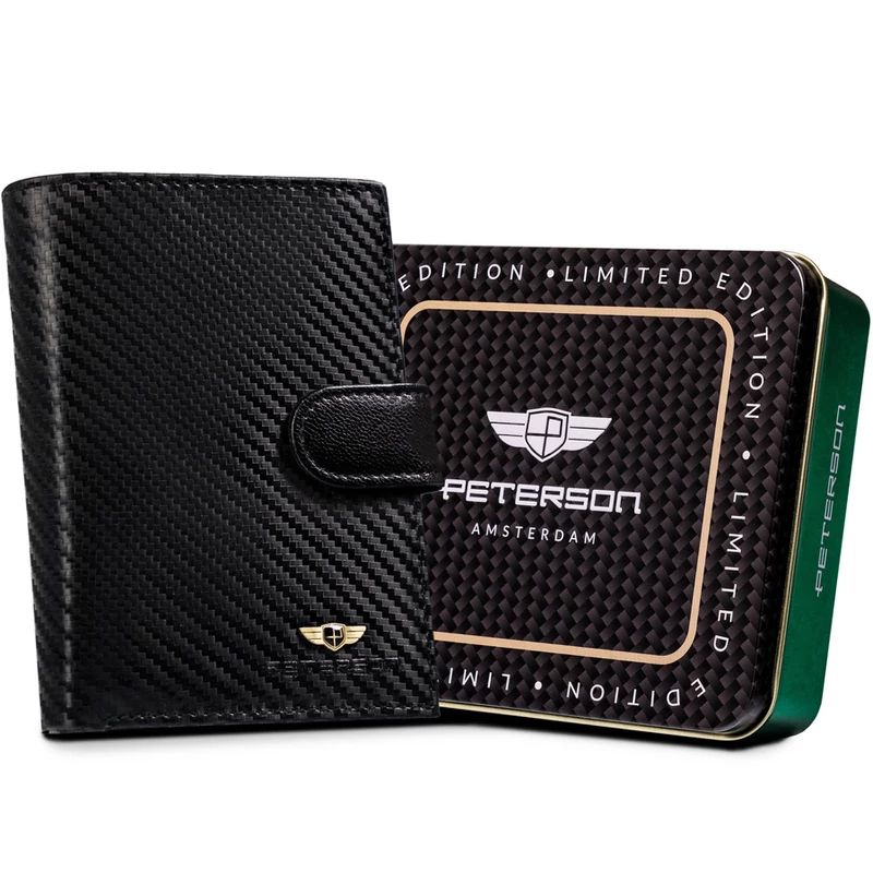 Peterson Férfi Bőr  Pénztárca Ptn 333Z-Ca-6600 Black