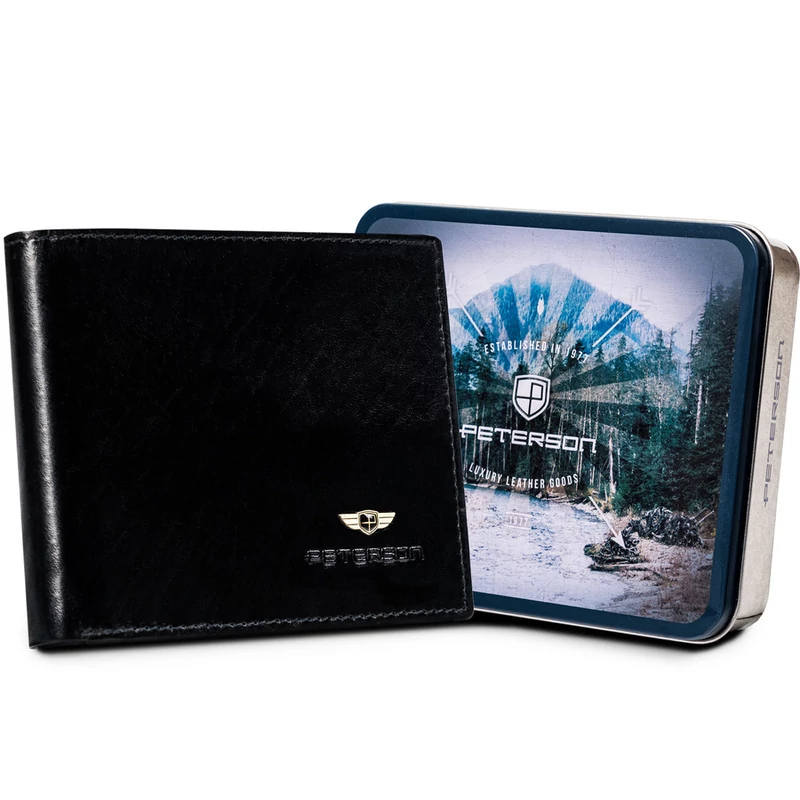 Peterson Férfi Bőr Pénztárca N01-Vt Black 1