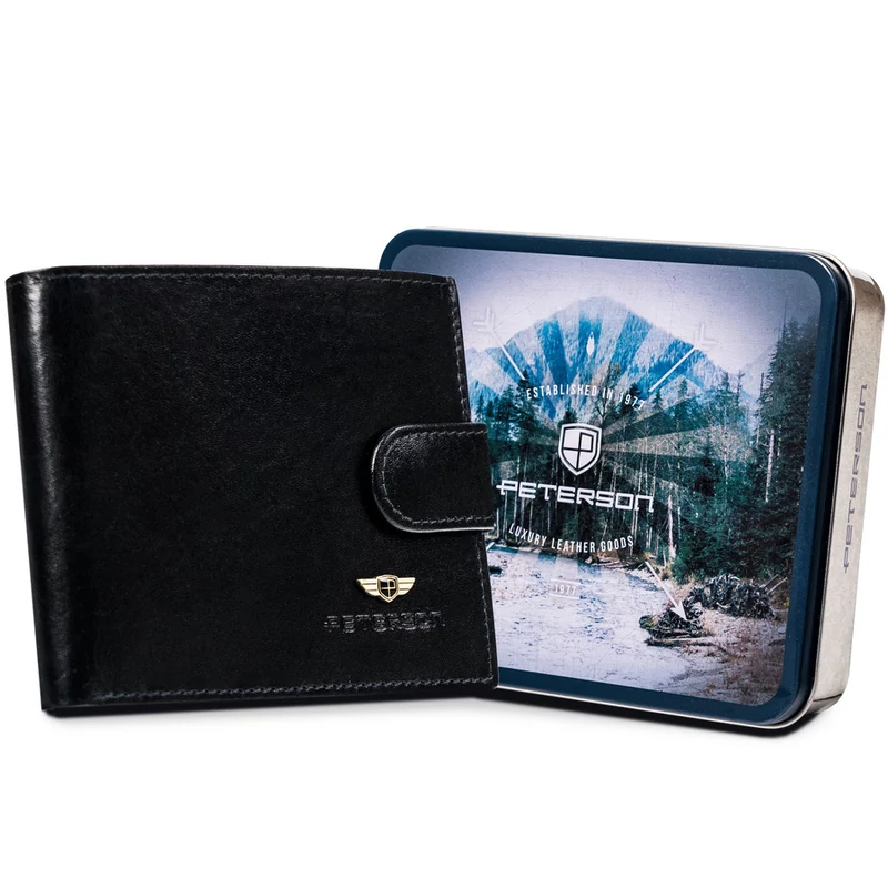 Peterson Férfi Bőr Pénztárca N01L-Vt Black