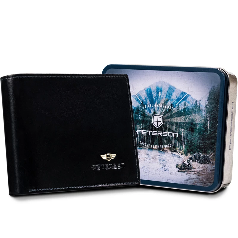 Peterson Férfi Bőr Pénztárca N61-Vt Black