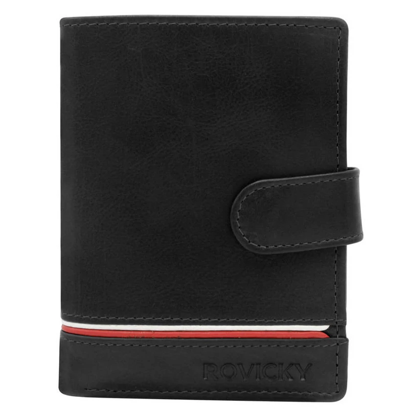 Férfi Bőr Pénztárca R-N4L-Cpl-0986 Black