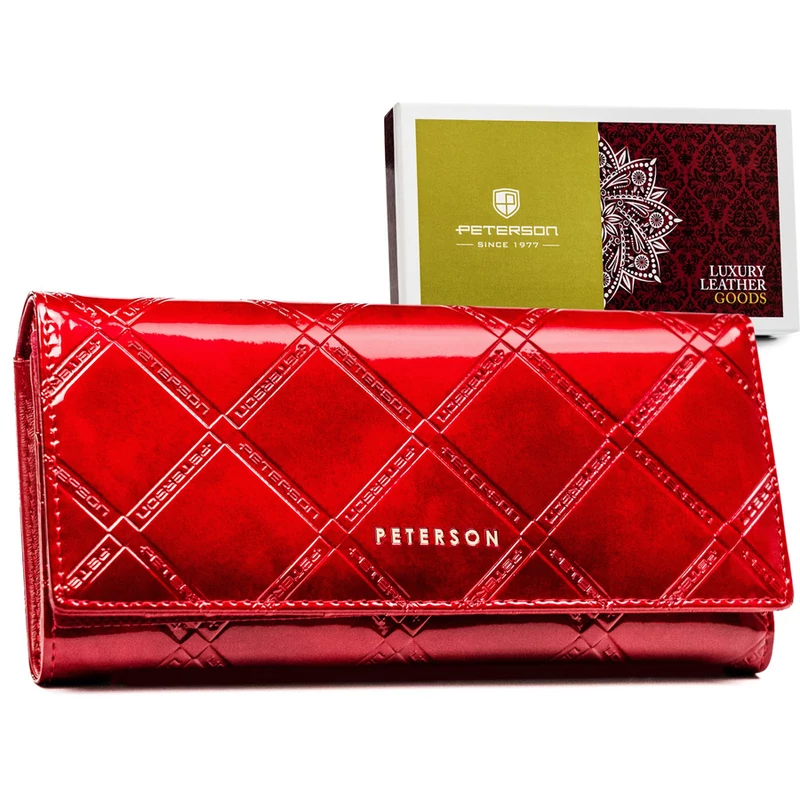 Peterson Női Bőr Pénztárca Ptn 72401-Plt-6388 Red