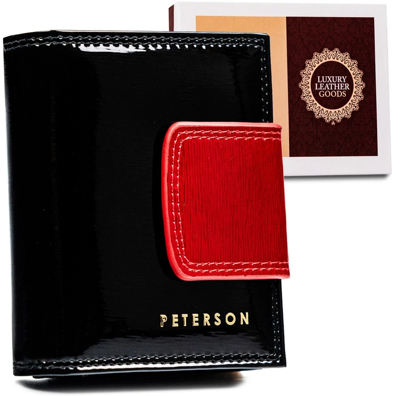 Peterson - Női Bőr Pénztárca - Fekete - Ptn 42329-Sh Black