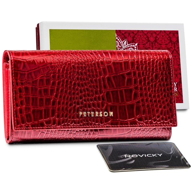 Peterson Női Bőr Pénztárca Ptn Cr-467-Red