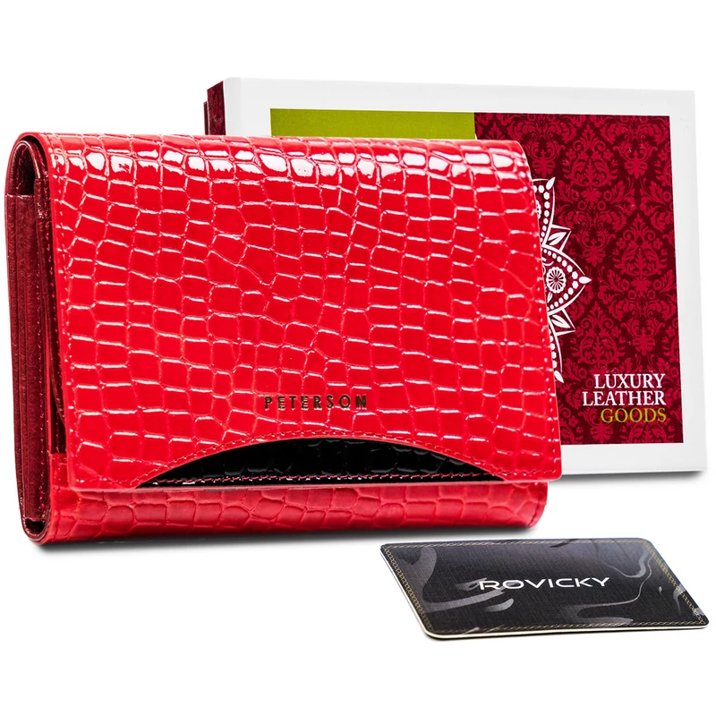 Peterson Női Bőr Pénztárcaptn Mc-445-2114 Red/Black