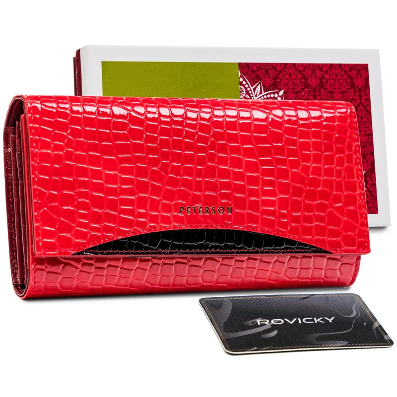 Peterson Női Bőr Pénztárcaptn Mc-490-2145 Red/Black
