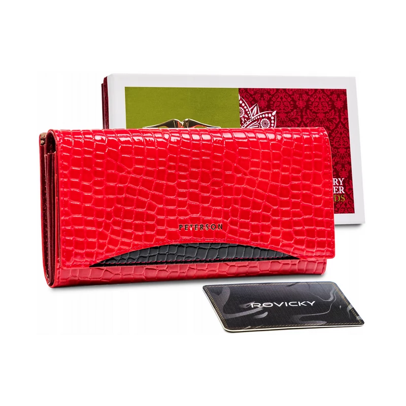 Peterson Női Bőr Pénztárcaptn Mc-721-2121 Red/Black