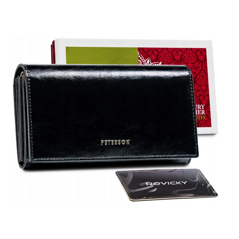 Peterson Női Bőr Pénztárca Ptn Pl-411-1636 Black
