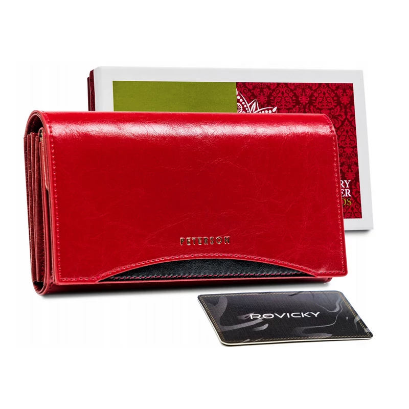 Peterson Női Bőr Pénztárcaptn Pl-411-1773 Red/Black