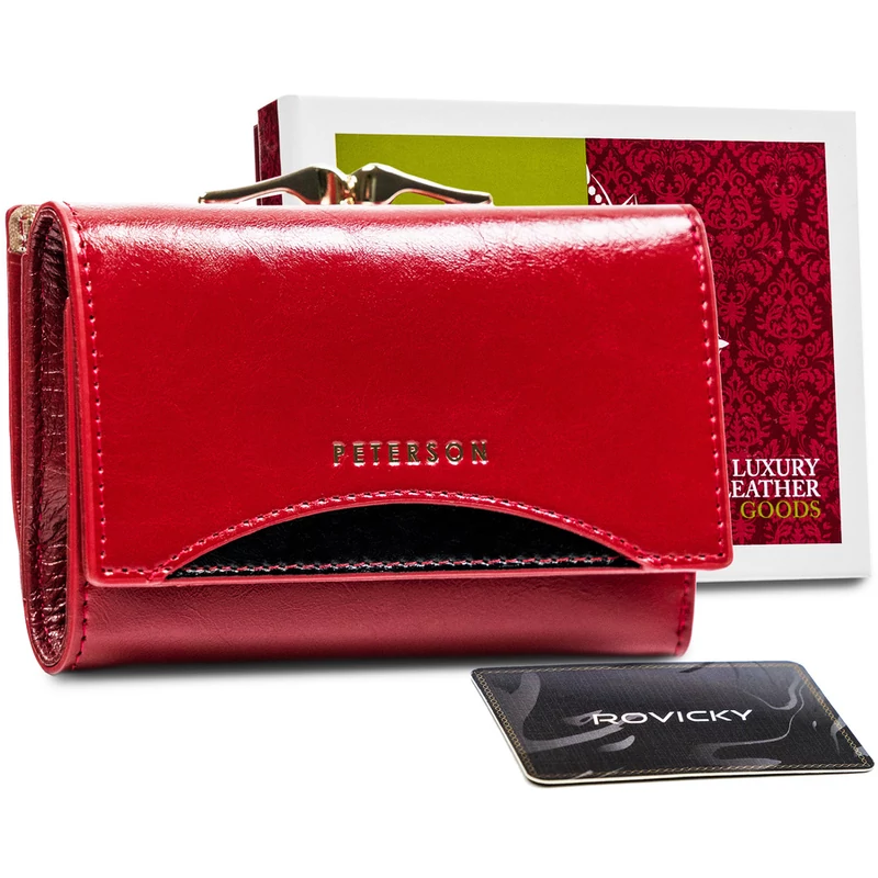 Peterson Női Bőr Pénztárcaptn Pl-412-1742 Red/Black