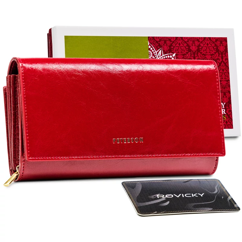 Peterson Női Bőr Pénztárca Ptn Pl-413-1490 Red