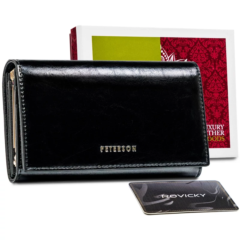 Peterson Női Bőr Pénztárca Ptn Pl-466-1643 Black