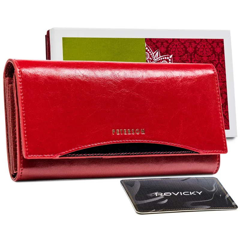 Peterson Női Bőr Pénztárcaptn Pl-467-1803 Red/Black
