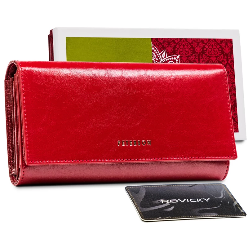 Peterson Női Bőr Pénztárca Ptn Pl-490-1544 Red