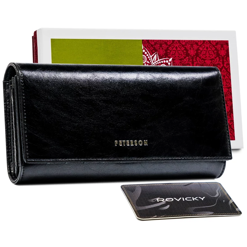 Peterson Női Bőr Pénztárca Ptn Pl-490-1667 Black