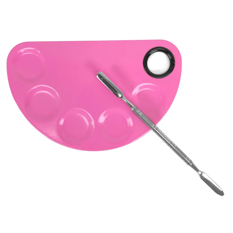 Fém Festőpaletta - - Pink - 15X10 Cm