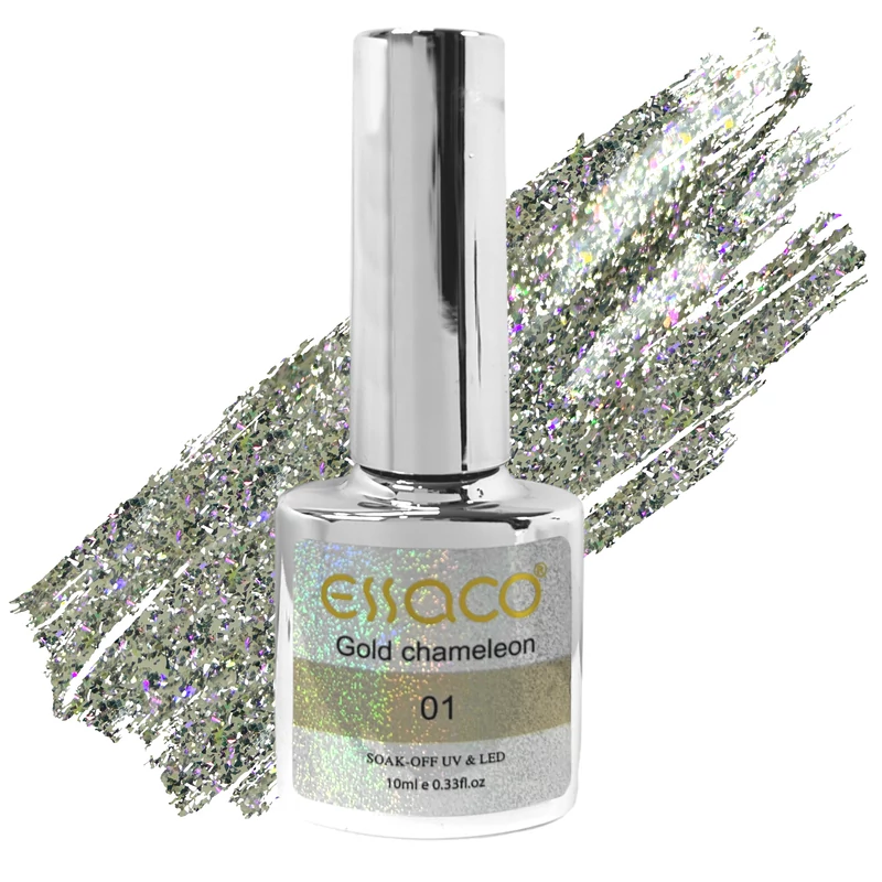 Essaco Gél Lakk - Gold Chameleon - 10 Ml - 001