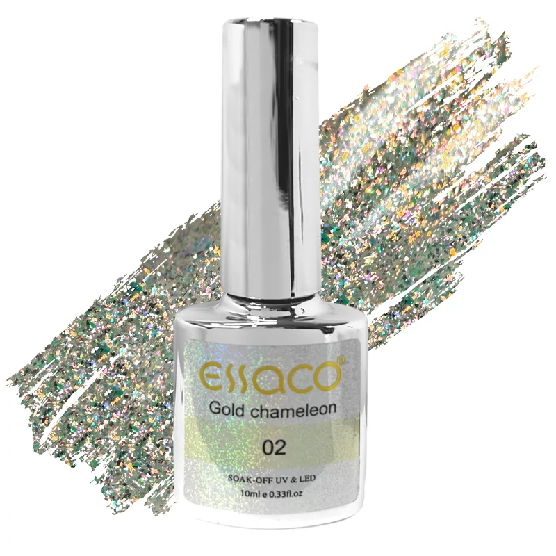 Essaco Gél Lakk - Gold Chameleon - 10 Ml - 002