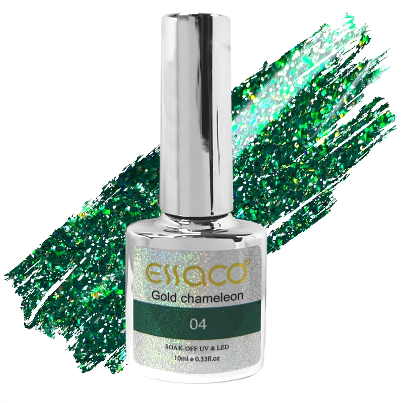 Essaco Gél Lakk - Gold Chameleon - 10 Ml - 004