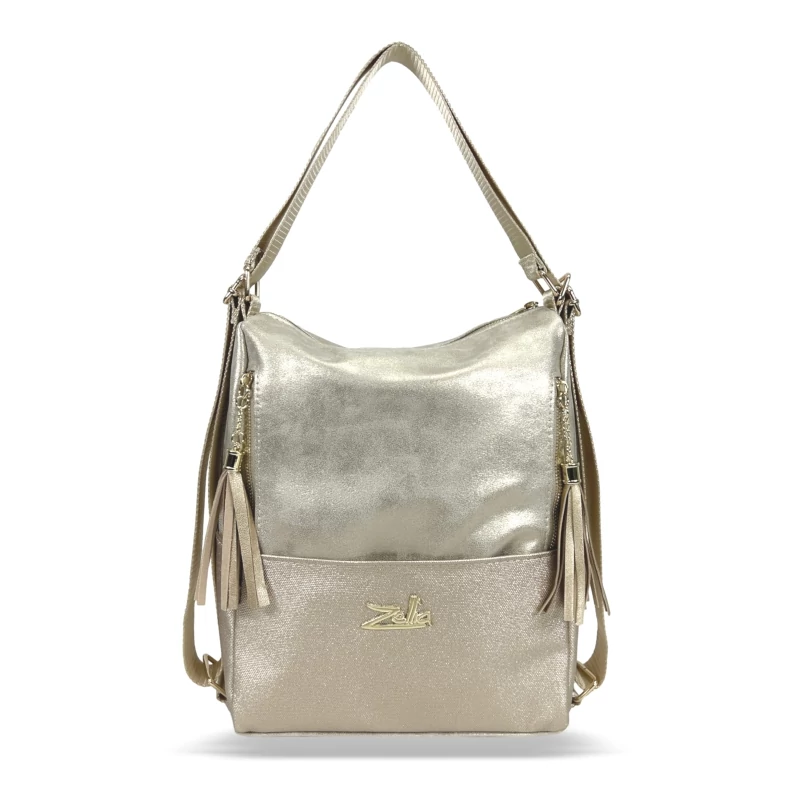 Zellia Női Válltáska/Hátizsáká Alakítható 22199 Arany - Monaco-Diamond -